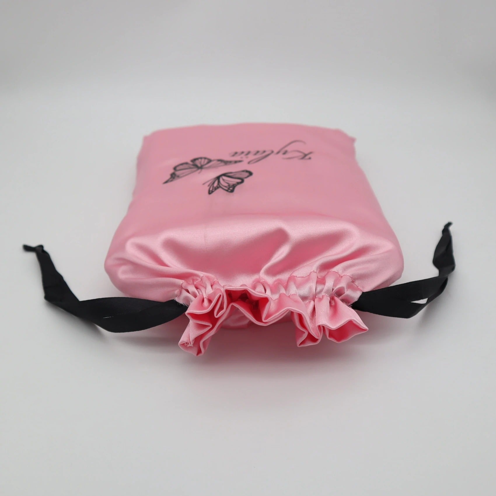 Pink Silk Satin Packaging Bags for Jewelry/Hair Wig/Cosmetic/Product, Custom Size/Logo