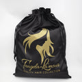 Black Satin Bags for Hair Wig Bundles, Custom Color/Size/Logo
