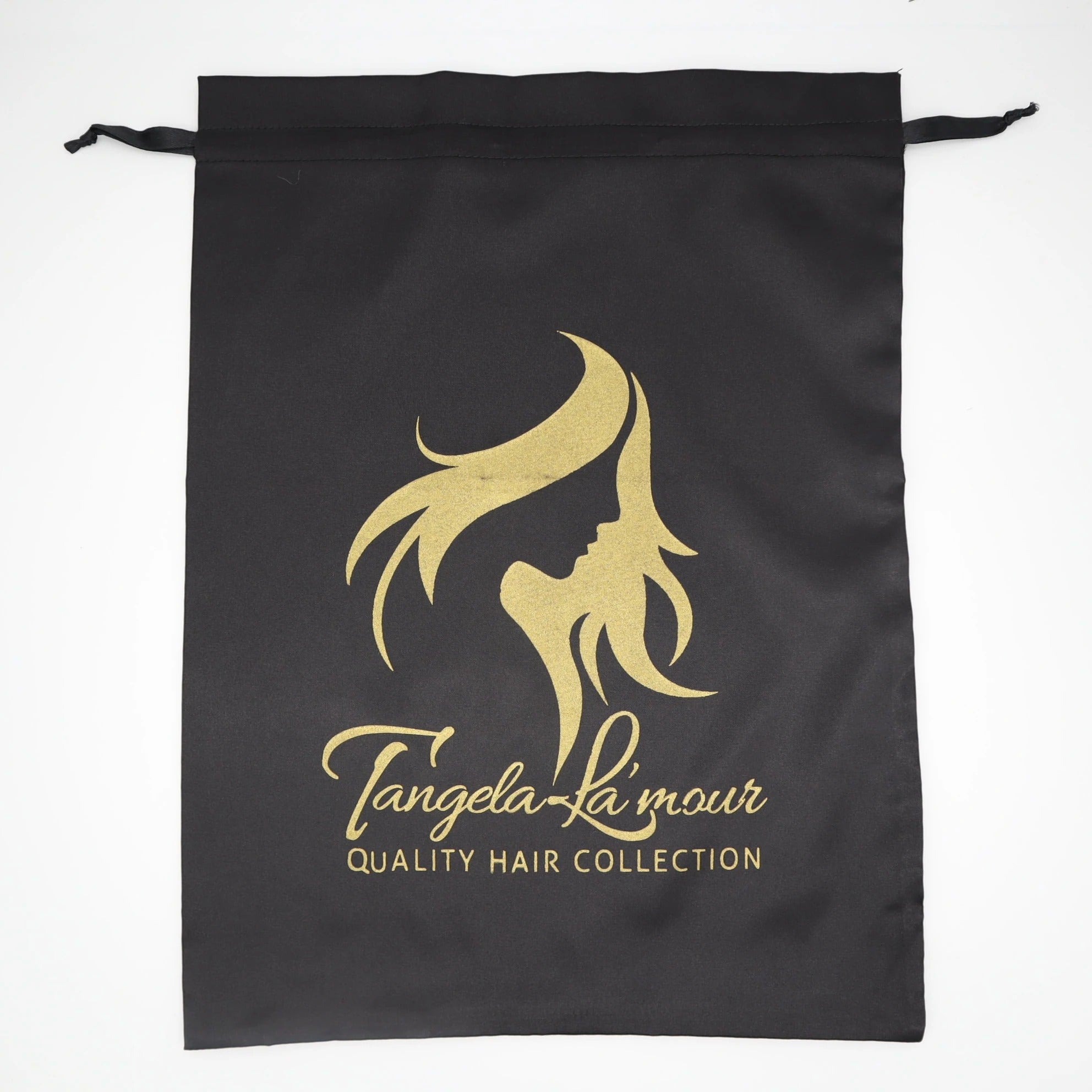 Black Satin Bags for Hair Wig Bundles, Custom Color/Size/Logo