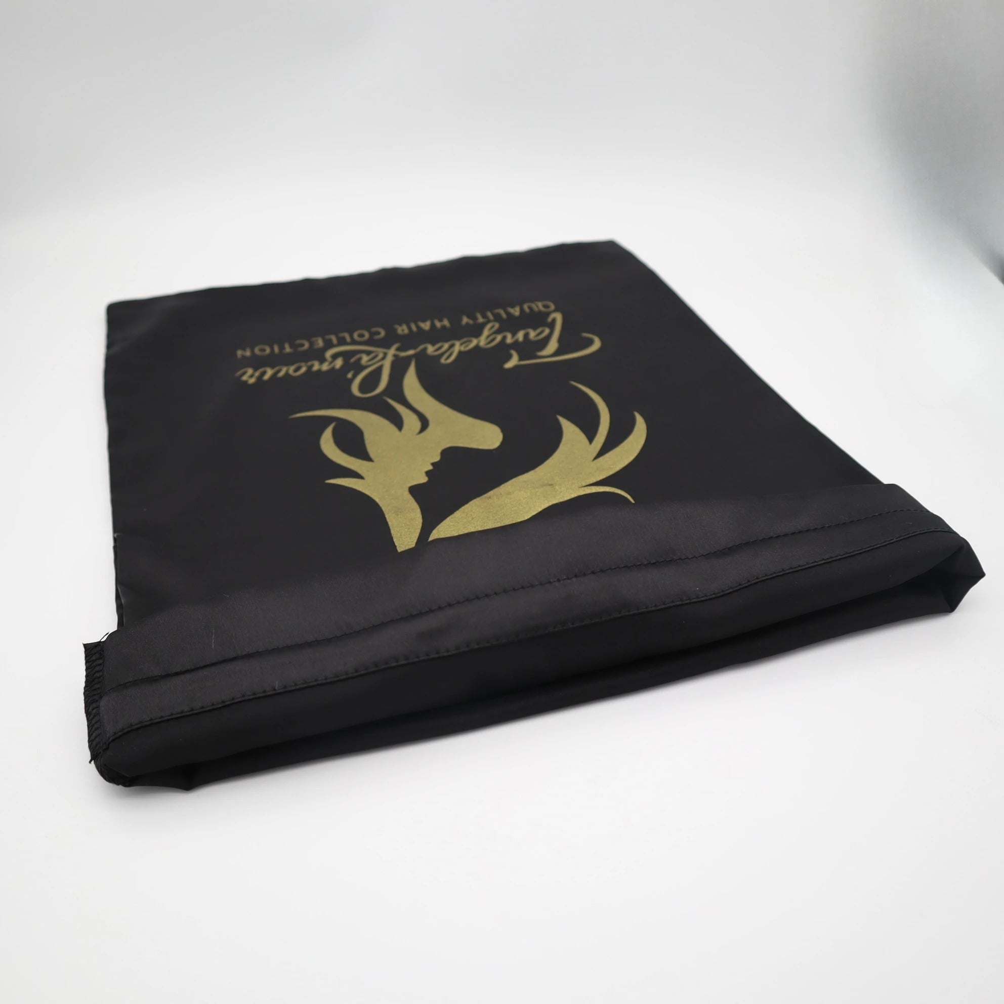 Black Satin Bags for Hair Wig Bundles, Custom Color/Size/Logo