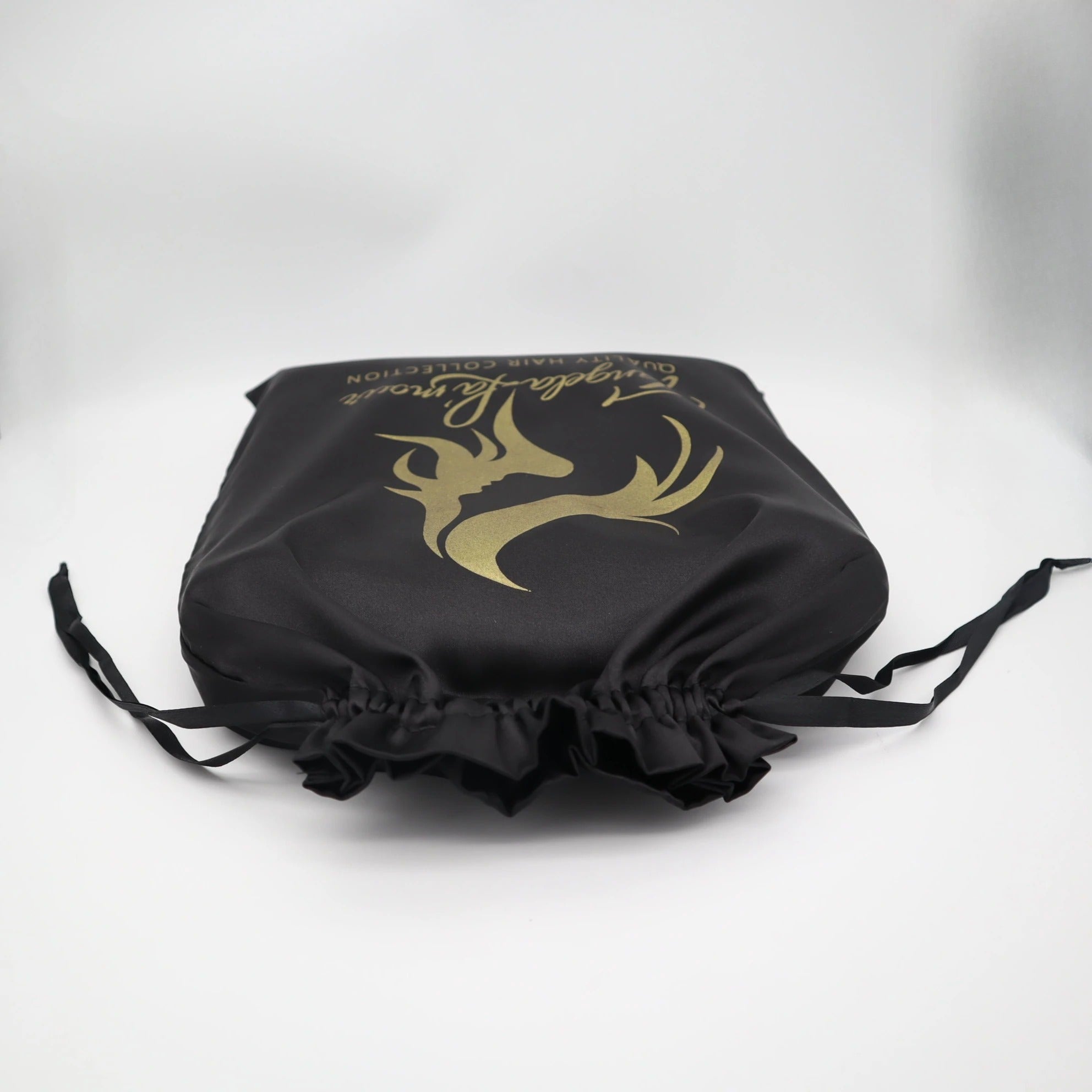 Black Satin Bags for Hair Wig Bundles, Custom Color/Size/Logo
